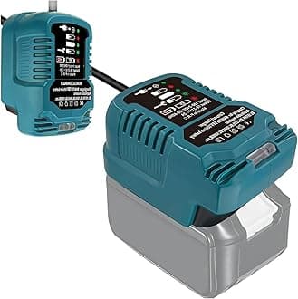UNIKI Battery Charger, Fast Charger for Makita 18v Compatible with Makita 18V Battery BL1850 BL1840B BL1820 BL1815 BL1860 BL1830, 18-21V Output Voltage