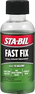 Fast Fix - Small Engine Treatment, Cleans Carburetors & Injectors, Fixes Rough Running Engines, Eliminates Water, Carb Cleaner & Fuel Injector Cleaner Treats Up to 10 Gallons, 4oz