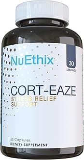 Cort-Eaze - Cortisol Supplement - Health Support Supplement with Ashwagandha, L-Theanine & Rhodiola Rosea - Relaxation and Deep Sleep, 60 Capsules, 30 Servings