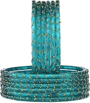 Rain Drop Glass Bangles Set For Women And Girls Pack of 12(Size 2.10 And 2.12 Avaiables)
