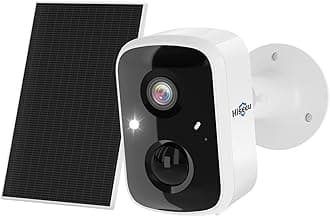 Hiseeu Solar Security Cameras Wireless Outdoor, Battery Powered 3K 4MP Surveillance Indoor WiFi Smart Cameras for Home Security Outside