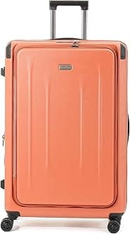 LOUIS KAISER 29 Inch Luggage, Top Opening Airline Approved ABS+PC Hard Shell Suitcases with Silent Wheels, TSA Lock,Front Pocket and Wet-dry Separated Six-piece Set (AD Orange, 29 Inch)
