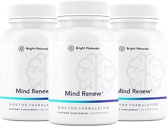Mind Renew - Brain Supplements for Memory and Focus with Lion's Mane and Ginkgo Biloba Extract - 180 Capsules