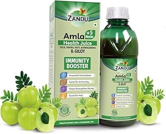 Zandu Pure Amla Juice | Source of Natural Vitamin C | Traditional Indian Gooseberry Beverage | Pure & Refreshing Drink | 33.81 Fl Oz (1Litre)