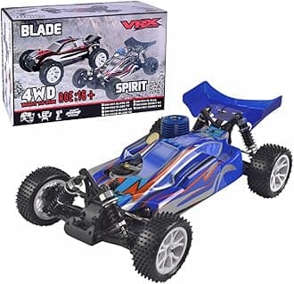 RC Car Model Set,VRX RH1006 Nitro RC Cars Toy, 1/10 4WD Off-Road RC Car with Force.18 Nitro Engine, 2.4Ghz High Speed Remote Control Monster Truck Gifts for Kids & Adults (R0080 Blue RTR Version)