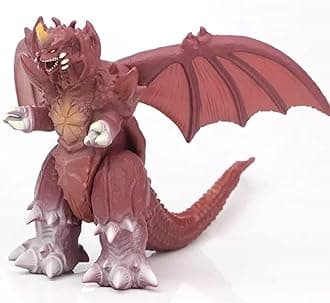 De-Lite™ Action Figures Soft Touch Vinyl Plastic Collectible Model Toys… (DestroyaGodzilla, Maroon Red Colour, 14cm)