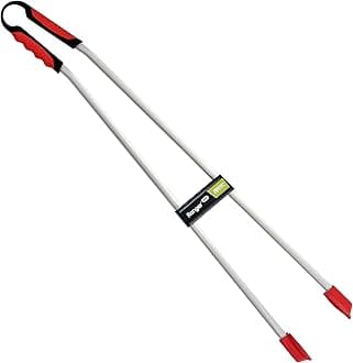 The Helping Hand Company Ranger MAX Tong Style Litter Picker with Curved Handle 35”/89cm, Heavy Duty Rubbish Picker Grabber, Long Hand Held Litter Picker for Adults, Outdoor Rubbish Pick Up Tool