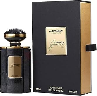 Al Haramain Junoon Noir Eau de Parfum 75ml Spray | Luxury Arabian Perfume | Long-Lasting Floral Citrus Fragrance for Women & Men