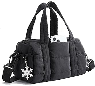 Reiki Gym Bag for Women, Mini/Medium Crossbody Bags for Women, 5L Dance Bag with Detachable Strap / 15L Yoga Mate Bag with Wet & Dry Pocket, 5L-Jet Black