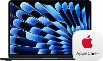 - Apple 2025 MacBook Air 13-inch Laptop with M4 chip: Built for Apple Intelligence, 13.6-inch Liquid Retina Display, 24GB Unified Memory, 512GB SSD Storage, Touch ID; Midnight with AppleCare+ (3 Years)