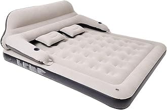 OutravelerKing Size Air Mattress Inflatable Bed with Headboard and Pillows,Blow Up Sofabed