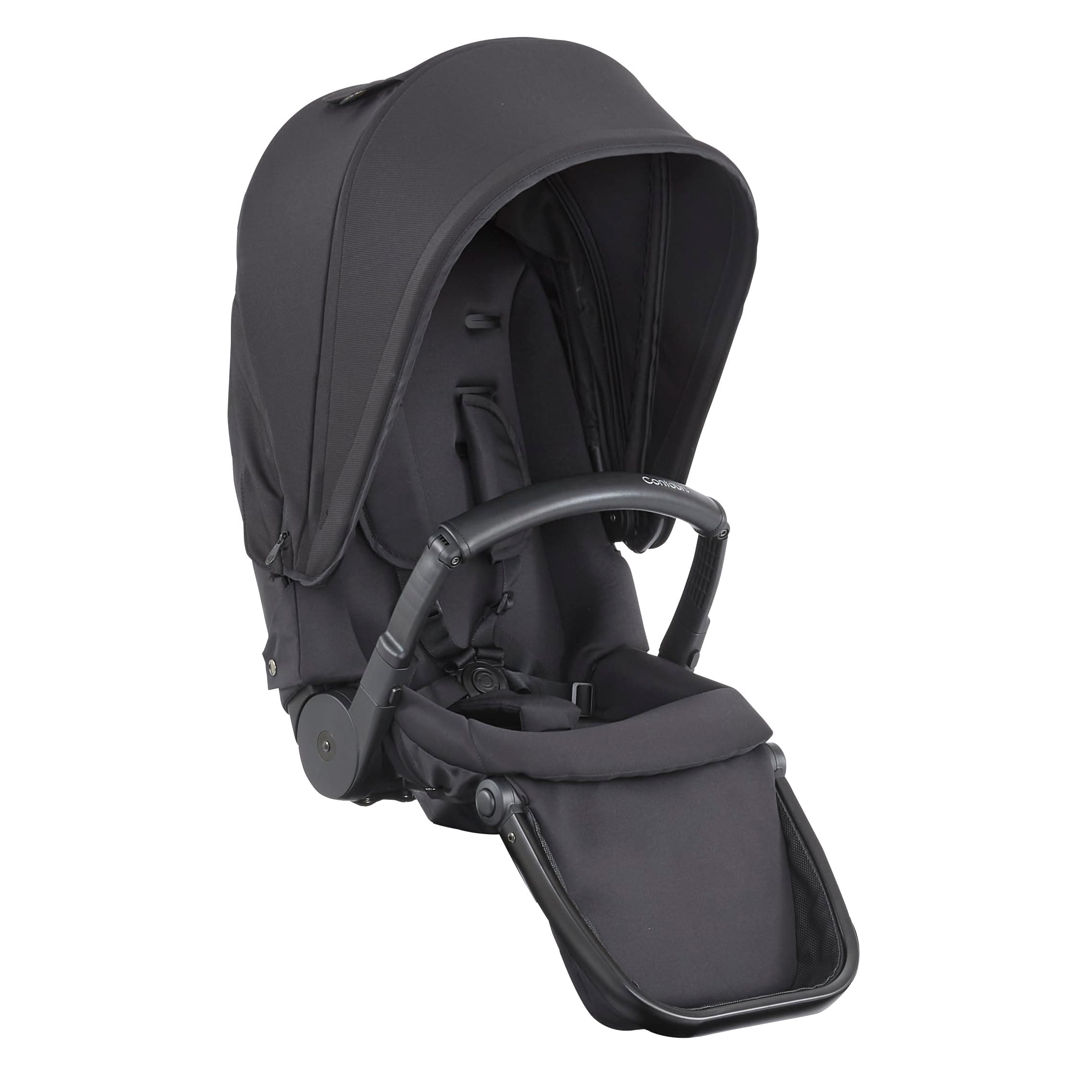 Contours Full Size Second Seat Accessory, Exclusive Compatibility with Element Baby Stroller (Model ZL032), Reversible Seating, Removable Napper Bar, UPF 50+ Canopy, Single to Double Mode, Black
