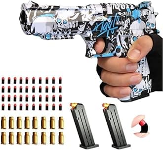 Toy gun with soft bullets,Foam Blasters,toy gun with ejectable magazine and bullets-1:1 size toy gun for safety training or play Outdoor Indoor Fun-unique gift
