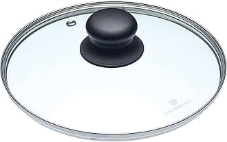 MasterClass Glass 2cm Saucepan Lid Designed to Fit All 2cm (8 Inch) Saucepans and Frying Pans