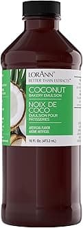 - Coconut Bakery Emulsion: True Essence, Ideal for Boosting Fruit Tones in Cakes, Cookies & Desserts, Gluten-Free, Keto-Friendly, Extract Substitute Essential for Your Kitchen, 16 Oz