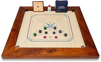 Tournament Carrom Board Set -Limited Edition – 37 x 37 inch Official Size Tournament quality board Including Carrom Men - Hardwood edges for fantastic rebound - For competitive players