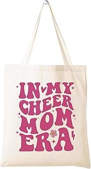 LIBIHUA Mother's Day,Birthday,Christmas Gift for Best Mom,Mama Life,Stage Mother Gift,Cheerleading Women Present,Cheer Squad Women Present,Shoulder Bag Shopping Tote Bag-In My Cheer Mom Era