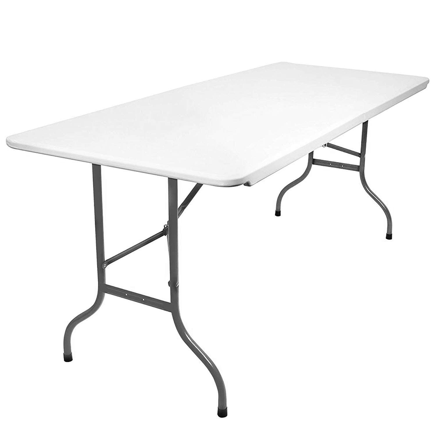 Vanage Garden Table Fred in White - Folding Table Well Suited as a Party Table or Buffet Table for Garden, Terrace and Balcony - Made of HDPE Plastic with Transport handle