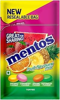 Rainbow Assorted, Chewy Dragees Pouch, 136G 40Pic(Orange,Mint)