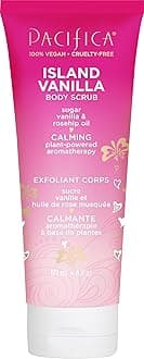 Pacifica Body Scrub - Sugar Island Vanilla Full Body Wash – Exfoliating & Moisturizing w/ Rosehip Oil - Coconut & Vanilla Scented - Clean Beauty Vegan & Cruelty-Free Dermatologist Tested