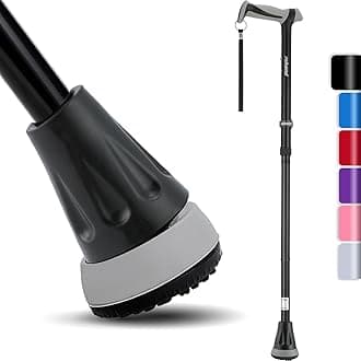 REHAND Walking Cane for Men & Women - Foldable, Adjustable, Lightweight, Self Standing Pivot Walking Cane, Soft Handle Grip, with Travel Bag, Walking Sticks for Seniors & Adults