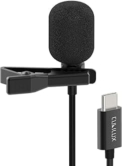 Cubilux USB C Microphone, Type C Lavalier Lapel Clip MIC Compatible with Samsung Galaxy S25/S24/S23, Ultra Tab S11/S10/S9/S8, iPhone 17/16/15 Pro Max, iPad Pro 13/12.9/11, Pixel 10/9/8/7 Pro, 10 Feet