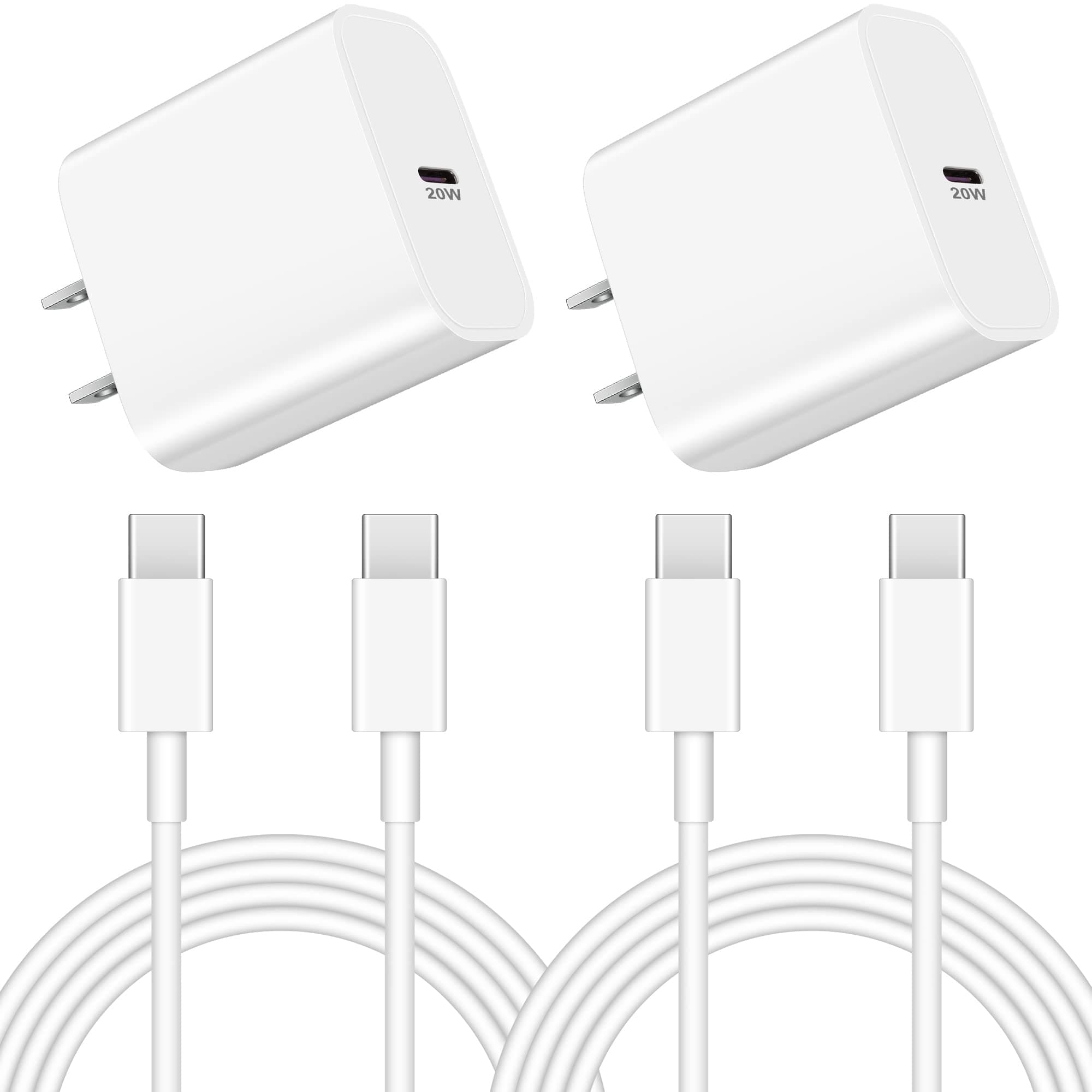 20W Fast USB C Charger for Google Pixel 6/6 Pro/5/4a/4/3/3XL/3a, iPad Pro 12.9/11 Inch 2021/2020/2018, iPad Air 5th 4th Generation, iPad Mini 6, KENHAO PD Rapid Wall Charger Block + USB-C to C Cable