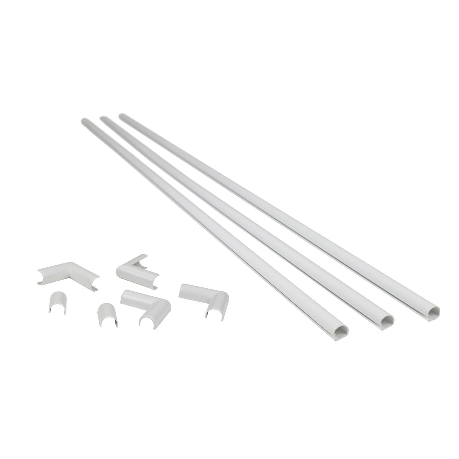 Wiremold C110 1-channel CordMate Kit, White (3-Pack)