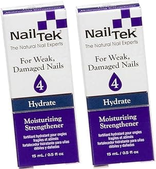 Nail TekHydrate 4, Moisturizing Strengthener for Weak and Damaged Nails, 0.5 oz, 2-Pack