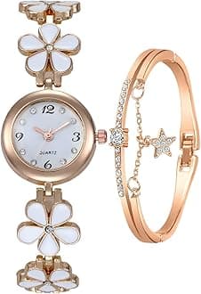 Women's Bracelet Watch Fashion Item Waterproof Quartz Flower Shaped Watch