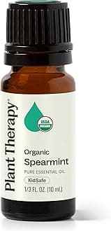 Plant Therapy USDA Certified Organic Spearmint Essential Oil. 100% Pure, Undiluted, Therapeutic Grade. 10 ml (1/3 oz).