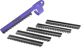 Professional Hair Styling Thinning Texturizing Cutting Razor - Hair Razor Comb - Split Ends Hair Trimmer With Replacement Blades (PURPLE)