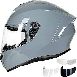 Favoto Full Face Motorcycle Helmet DOT Approved, Cascos para Motos Snowmobile Dirt Bike Helmet for Adults Men Women, Anti-Fog Film Included