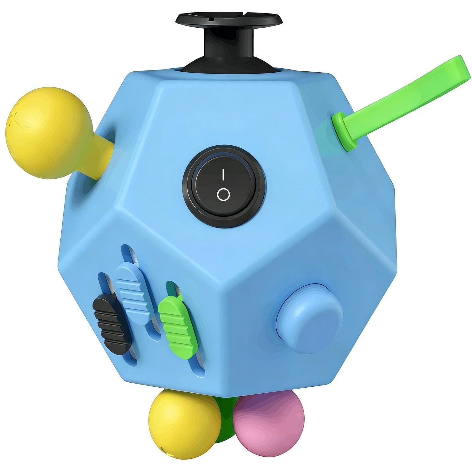 Fidget Dodecagon Cube-Easter Basket Stuffers 12 Sided Fidget Toy Cube for Kids and Adults 12 Sides Stress Relief Cube Fidgets Toys Travel Airplane Essentials for Boys Girls(B3 Blue Sky)