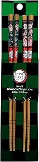 Demon Slayer Chopsticks Set of 2 - Tanjiro and Nezuko Demon Slayer Merch Chopsticks - Includes 2 Sets of Bamboo Chopsticks - 8.85 Inches Long Anime Chopsticks