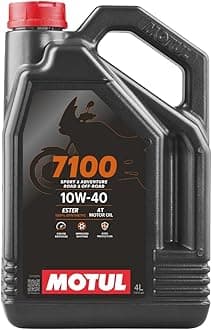 7100 4T 10W-40 Full Synthetic Motorcycle Oil - Ester Technology - API SP JASO MA2 Wet Clutch Safe - Engine and Gearbox Protection for Street Sport Adventure 4L