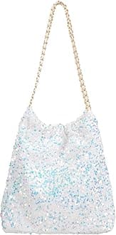 ZLM BAG US Women's Glitter Sequins Shoulder Tote Big Capacity Shimmer Shopping Bag Sparkling Handbag Purse