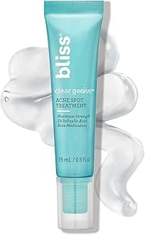 Bliss Clear Genius Acne Spot Treatment – Maximum Strength 2% Salicylic Acid Shrinks Blemishes – Clean, Vegan, Cruelty-Free, 15 ml