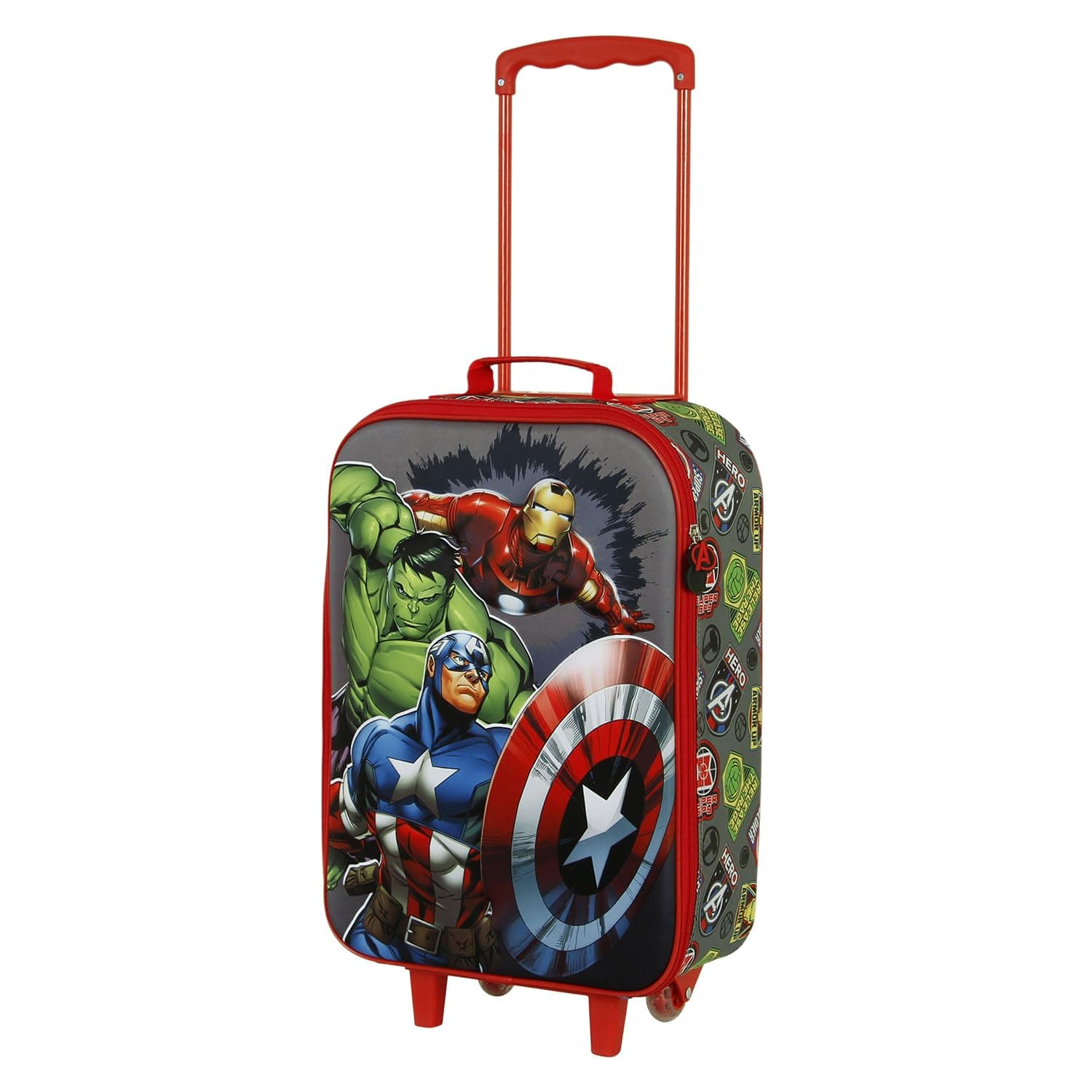 Marvel - Soft 3D Trolley Suitcase 17 x 33 x 52 cm Capacity 26L