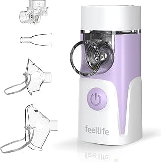 Mesh Nebuliser Machine for Adults and Kids, Ultra Mini Silence Nebulizer, USB-C Rechargeable Portable Nebuliser Inhaler for Home and Travel - Purple