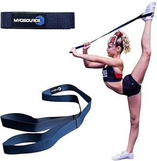 Myosource Kinetic Bands Cheerleading Flexibility Stunt Strap - Improve Stretching and Stunts for Cheer Dance Gymnastics & Physical Therapy – Stocking Stuffers Present for Kids Girls Adults - 12 Colors