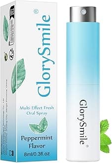 GlorySmile Oral Breath Spray, Mouth Spray Breath Fresheners, Remove Bad Breath for Adults, Sugar-Free, Mint Flavor 0.3 Ounce / 8ml