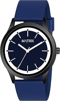 Matrix Minimalist Dual Colour Dial with Softest Silicone Strap Analog Wrist Watch for Men & Boys