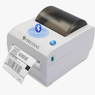 Shreyans (SRS411UB) 4 Inch Receipt + Label Printer (Bluetooth Printer) for Invoicing & Labelling (Recommended for Shipping Label & Ecommerce Invoice, Barcode Label, MRP Tag)