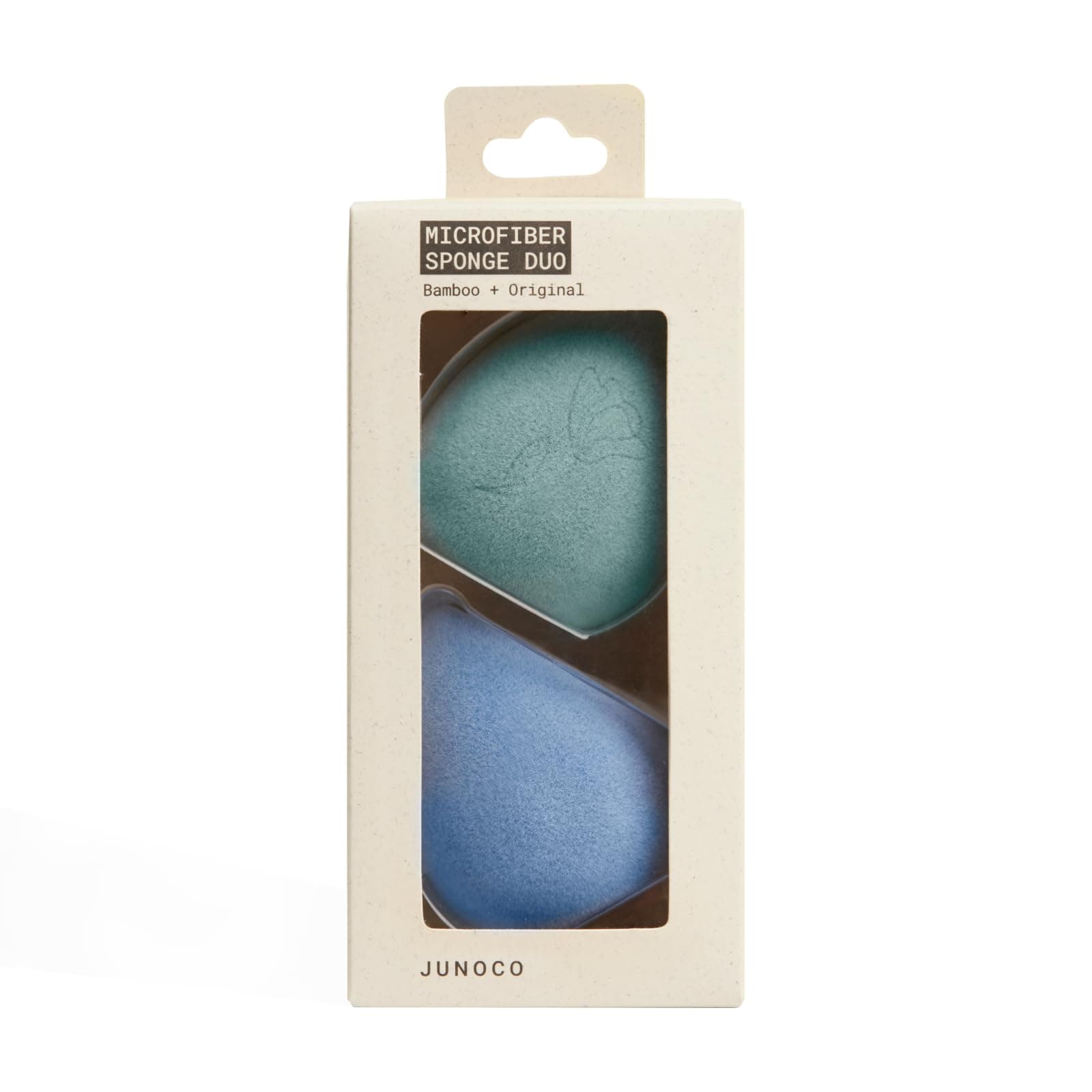 Microfiber Makeup Sponge, Dual Layer Technology for Full Coverage Flawless Makeup Blender for Foundation, Powder and Cream (2-Piece Color Duo: Blue and Green)