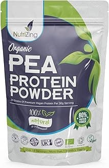 Award Winning Vegan Pea Protein Powder - Organic & Pure - Canadian Peas - No Soy, No Gluten - 1kg Pouch - Keto & Paleo Friendly by NutriZing
