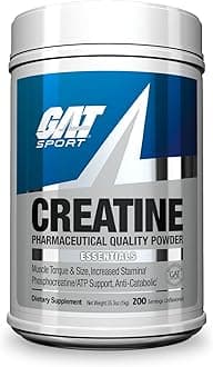 GAT SPORT Creatine Monohydrate Powder 1000 Grams, Strength, GLP1 Support, Brain Health, Anti-oxidant, Endurance, for Men & Women, 1 Kilo, Unflavored