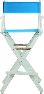 Casual Home 230-01/021-27 Director Chair, 30" - Bar Height, WhiteFrame/Turquoise Canvas