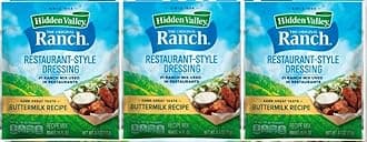 Hidden Valley Buttermilk Ranch Salad Dressing & Seasoning Mix, Gluten Free - Pack of 3