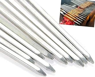 Iron KABAB SEEKH Square Shape Heavy Quality Kebab Skewers, Perfect for Kebab, Turkish Style and paneer Tikka 19 inch Turkish Skewers (Pack of 6pc)